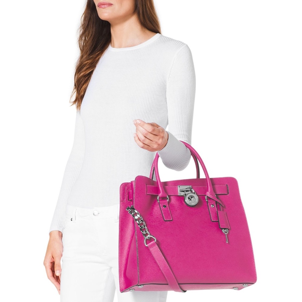 Michael Kors Hamilton Saffiano Leather Lg Satchel